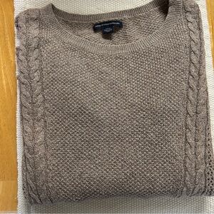 American Eagle brown cable knit sweater